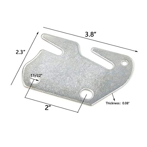 Bitray 4pcs Wooden Bed Rail Hook Plates Replacement Bed Frame Hardware