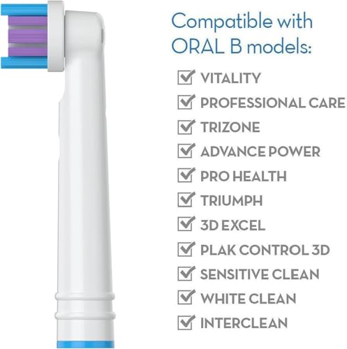 Mailink Replacement Toothbrush Heads for Oral-B Electric Toothbrush, 4 Pack