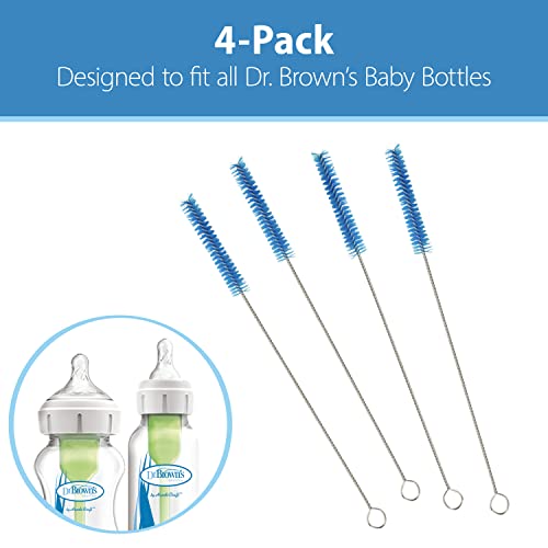 Dr. Brown's Bottle Vent Cleaning Brushes - 4-Pack for Narrow & Wide Bottles