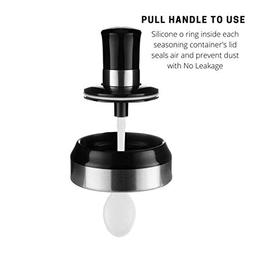 BOILING POINT Glass Condiment Jar with Spoon & Airtight Lid - 280ml