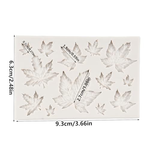 Maple Leaf Silicone Mold Autumn Leaves Fondant Cake Decorating Tool