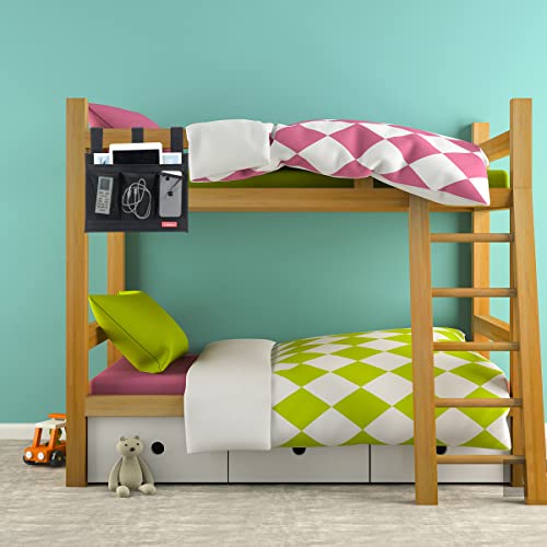 Falaku Hanging Bedside Caddy - 4-Pocket Bedside Organizer for Bed Rails