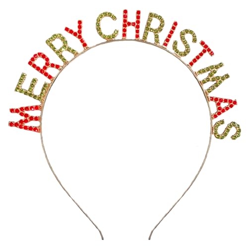 CBLUO Christmas Rhinestone Headband Sparkly Crystal Hair Hoop