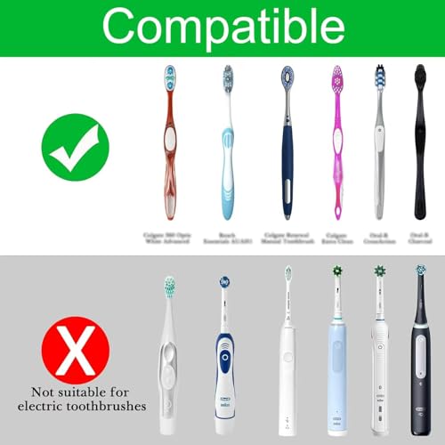 Wall-Mounted Toothbrush Holder with Cover - 6 Slot Organizer