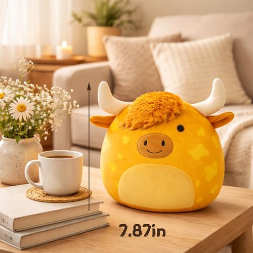 Highland Cow Plush Toy - Soft Cuddly Pillow for Kids & Collectors