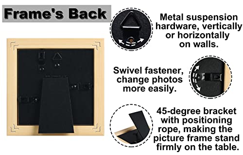Caramel Brown 4x4 Picture Frame Set - 2 Pack with HD Plexiglass