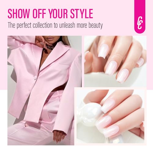 CHUCHU Glitter Pink and Moonlit White UV Gel Nail Polish Duo 8ml