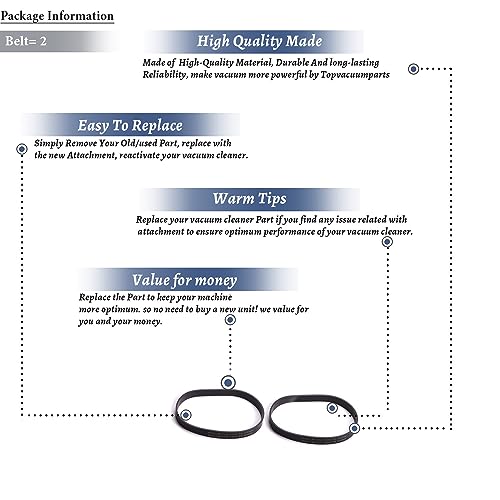 Replacement Vacuum Belts for Bissell Vacuums - Compare to Part 32074