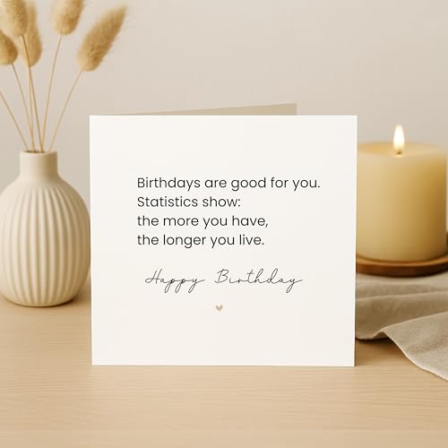 Funny Birthday Card with Witty Message - 5x7 inches, Unisex