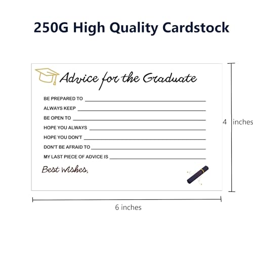 Graduation Advice Cards - 50 Pack for 2026 Celebrations