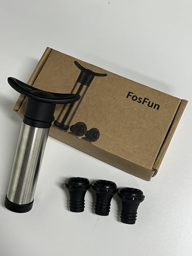 FosFun Wine Aerator and Pourer Spout with Vacuum Pump Wine Saver Kit