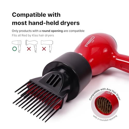 Red by Kiss Double Layer Detangling Blow Dryer Hair Styling Pik Attachment