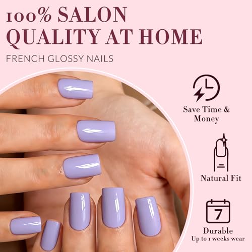 Lifextol Medium Square Press On Nails - 280PC Purple Acrylic Fake Nails