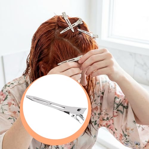 Incinkod 12 Pcs Metal Duck Bill Hair Clips for Styling and Sectioning