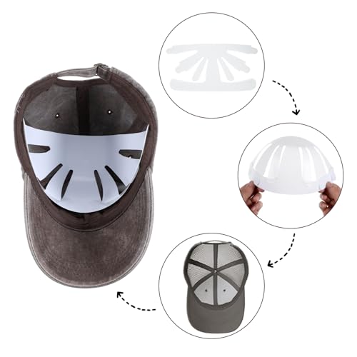 Baseball Cap Shaper Inserts - 10 Pack White Plastic Hat Support Liners