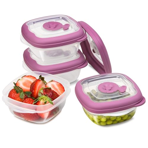 Airtight 5 Oz Food Storage Containers with Lids - Set of 4