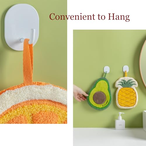 Cute Fruit-Shaped Hand Towels - 2 Pack Reusable Kitchen & Bathroom Towels