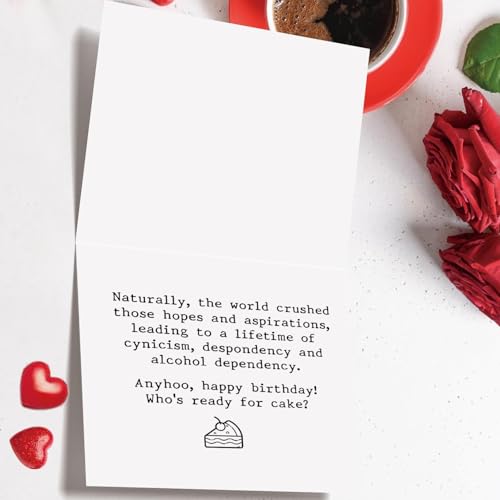 Funny Sarcastic Birthday Card for Friends & Colleagues