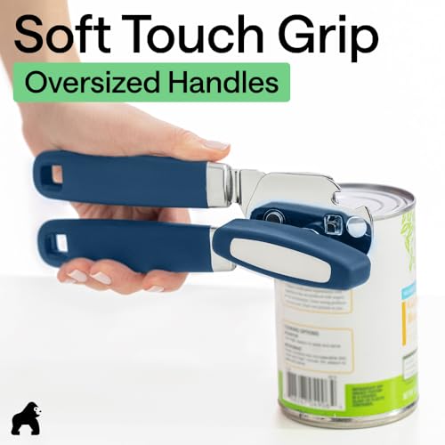 Gorilla Grip Stainless Steel Manual Can Opener with Oversized Knob