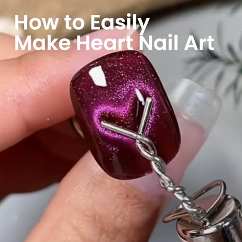 ESUOHYM 3-in-1 Cat Eye Nail Magnet Set with Square Magnet and Paper Clips for DIY Nail Art