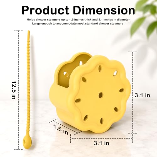 NEDLEDK Silicone Shower Steamer Holder - Adjustable Hanging Tray (Purple)