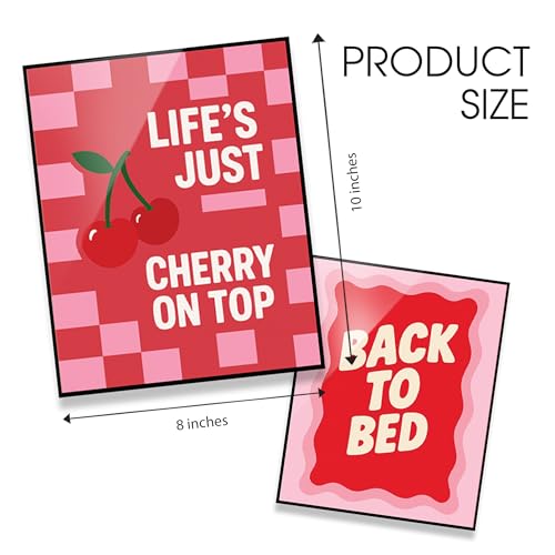 KINGDUHU Preppy Aesthetic Poster Set - 8x10 Wall Art Prints