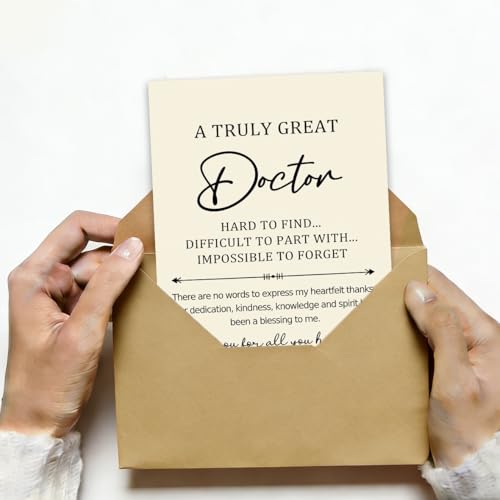 Doctor Thank You Card with Kraft Envelope & Gold Seal Sticker