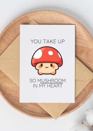 Funny Anniversary & Valentine's Day Card with Mushroom Pun