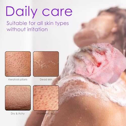 THURLADY African Exfoliating Net Sponge 2 Pack - Nylon Body Scrubber