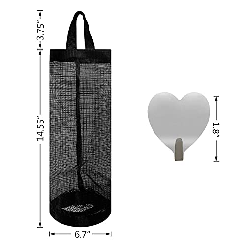 TTSAM Plastic Bag Holder Organizer with Hooks - Durable Mesh Dispenser for Kitchen & Home