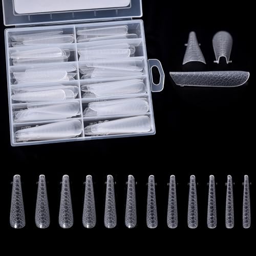 KADS Snake Print Dual Nail Forms 120pcs Lipstick Shape Tips