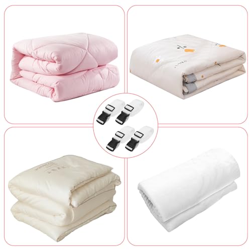 Adjustable Mattress Topper Straps – 63" L x 1.5" W – 4 Pack