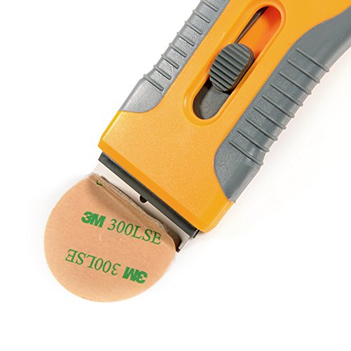 EHDIS Yellow Car Sticker Remover & Glass Cooktop Scraper with 10 Blades