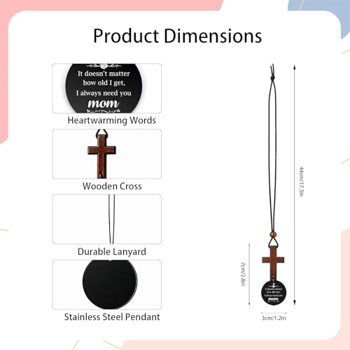 Cross Car Rear View Mirror Charm for Mom - Heartwarming Gift