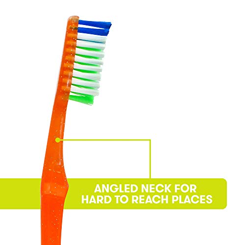 REACH Crystal Clean Medium Adult Toothbrush with Angled Neck