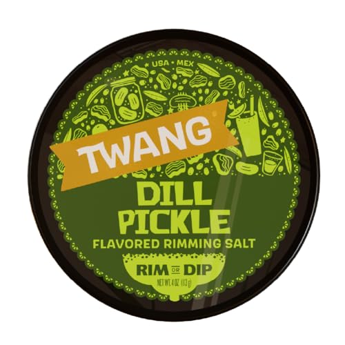 Twang Dill Pickle Rimming Salt - 4oz Pack for Cocktails & Mocktails