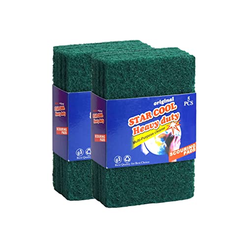 MEETSWEET Dual-Sided Heavy Duty Scrub Sponges - Scratch-Free, 10 Pack