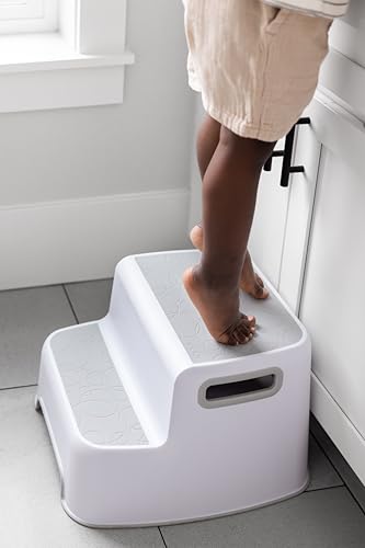 Ubbi Wide 2 Step Stool for Kids & Toddler Potty Training, Non-Slip, One Size