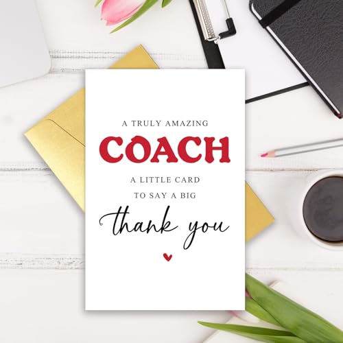 Coach Appreciation Thank You Card - End of Season Sports Coach Gift