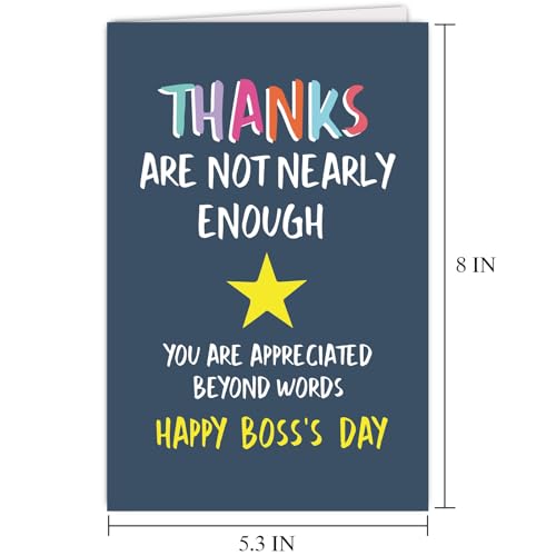 Boss's Day Card for Mentor - Thank You Greeting Card