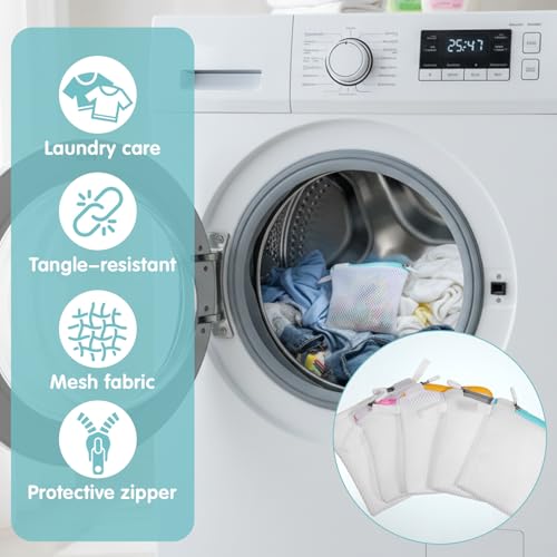 Bruislard 5-Piece Small Mesh Laundry Bags for Delicates with Zipper