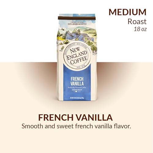 New England Coffee French Vanilla Medium Roast Ground Coffee - 18oz