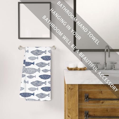 Ocean Coastal Kitchen Hand Towel - Beach Fish Theme 16x24 (Ocean4)