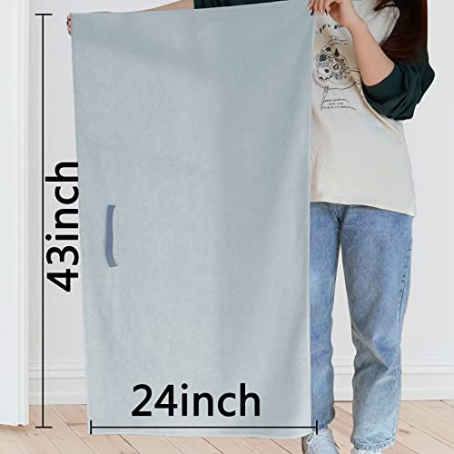 Chloven Jumbo Microfiber Hair Towel Wrap - Extra Large 43x24 Gray Turban