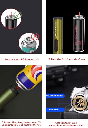 Green Lightsaber Torch Lighter - Windproof, Flame Butane Refillable Gift for Men Dad