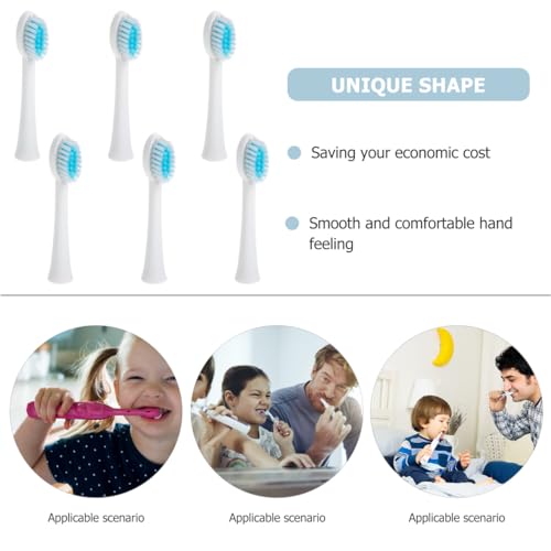 Healeved Electric Toothbrush Replacement Heads 6-Pack for X-3