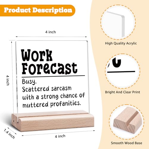 Funny Office Desk Sign - Thank You Gift for Coworkers & Friends