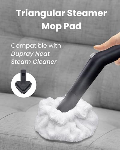 3-Pack Microfiber Triangle Steam Mop Bonnets for Dupray & McCulloch Cleaners