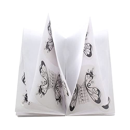 VNC 200 Pcs Nail Form Guide Stickers for Acrylic and UV Gel Extensions