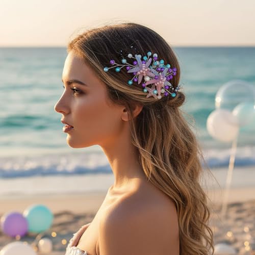 Campsis Starfish Pearl Wedding Hair Clip & Bridal Barrette